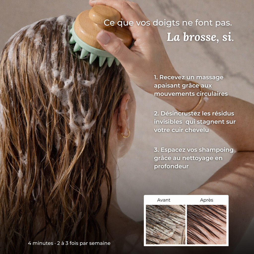 Brosse Rituel Massage Cuir Chevelu — Cheveux Gras