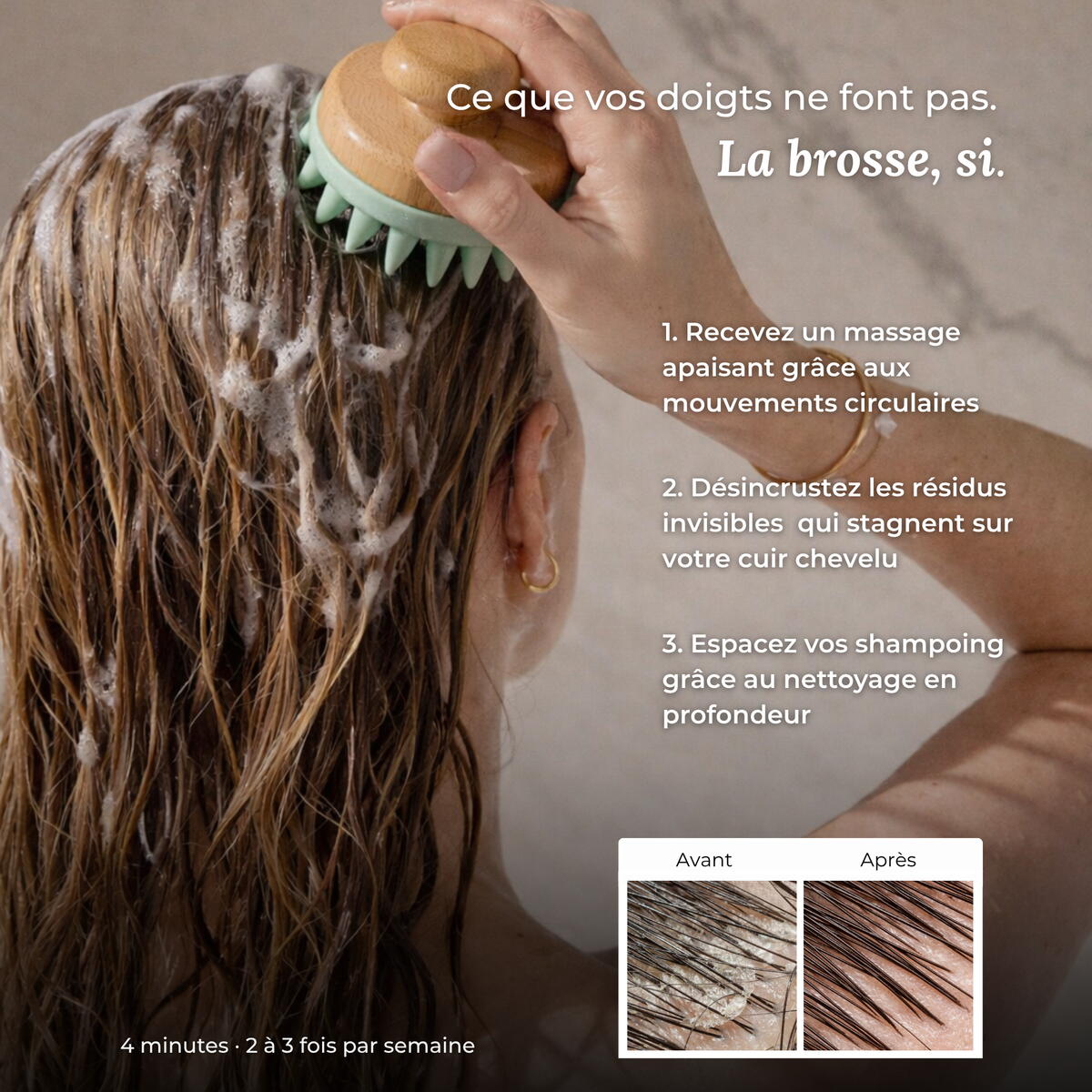 Brosse Rituel Massage Cuir Chevelu — Cheveux Gras